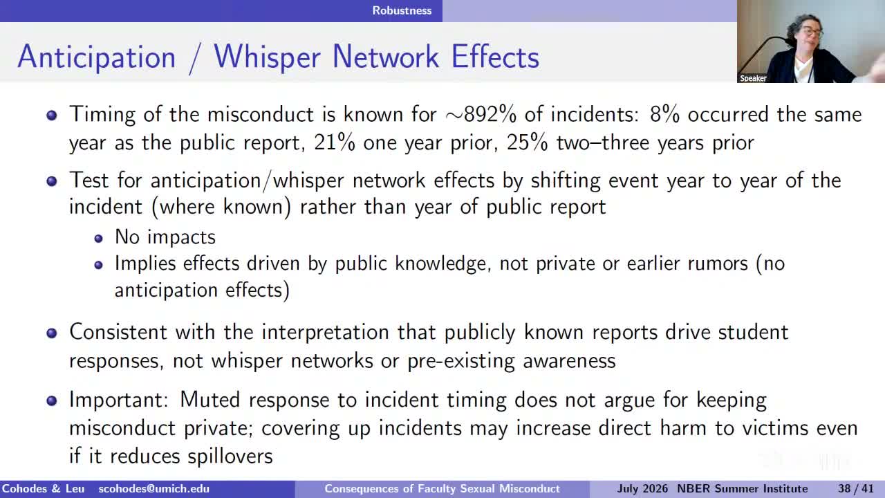 Slide on anticipation and whisper network effects